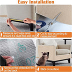 Cat Scratch Furniture Protector - 118" x 13.8" Trimmable Self-Adhesive Cats Claws Scratch Pads, DIY Cat Climbing Couch Protector for Scratch Post Cat Tree Replacement Indoor (Khaki)