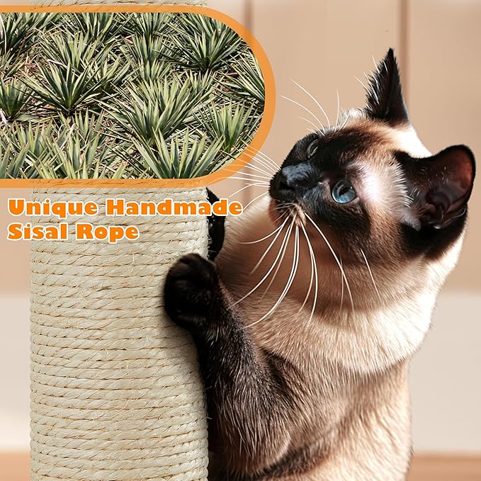 Topeakmart 70.5 Inches Multi Level Cat Tree, Cat Tower Kitten Condo with 2 Condos & 2 Foam-Padded Perches & Scratching Post, Cat Activity Center for Play