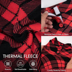 cyeollo Dog Pajamas Medium Size Dogs, Warm Fleece Doggy Pjs Soft Doggie Onesie Winter Dogs Coat Pet Jammies Fall Dog Sweater Pet Clothes Female & Male, Buffalo Plaid XL