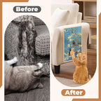 Sisal Cat Scratcher Mat, Cat Wall Scratcher for Indoor Cats, 23.6x15.7 Inch Cat Scratch Pad with Hook & Loop, Wall Mounted Cat Scratching Post to Protect Couch and Carpet（Almond Blossoms）