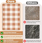 Cat Scratcher Mat, 23.6x15.7 Inch Natural Sisal Cat Scratch Pad, Horizontal Cat Scratching Pad Rug for Indoor Cats with Sticky Tapes, Protect Couch & Carpets（Coffee White）
