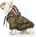 Camo Dog Hoodie Dog Clothes Extra Warm Fleece Lining Stretchy Fit for Small Medium Large Dogs (Camo, Small)