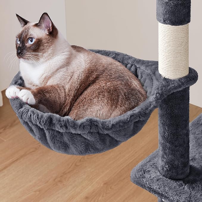 Topeakmart Cat Tower for Indoor Cats 63.5inch, Cat Furniture Condo with Scratching Posts as Kitten Activity Center