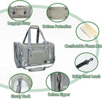 Soft-Sided Pet Carrier for Cats Small Dogs of 15 Lbs Medium Grey