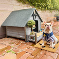 Aivituvin Dog House Outdoor Anti-Chewing Large Dog Log Cabin Weatherproof Outside Puppy Cage Indoor Dog Kennel