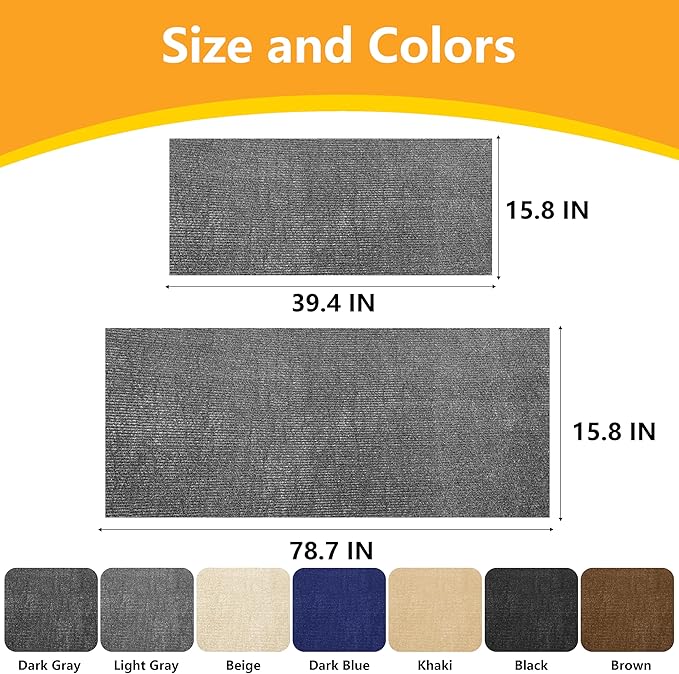 Cat Scratch Pad for Wall,Cuttable and Adhesive Cat Scratching Mat,Fun Interactive Scratcher,Cat Scratch Furniture Protector (Light Gray,39.3×15.8inch)