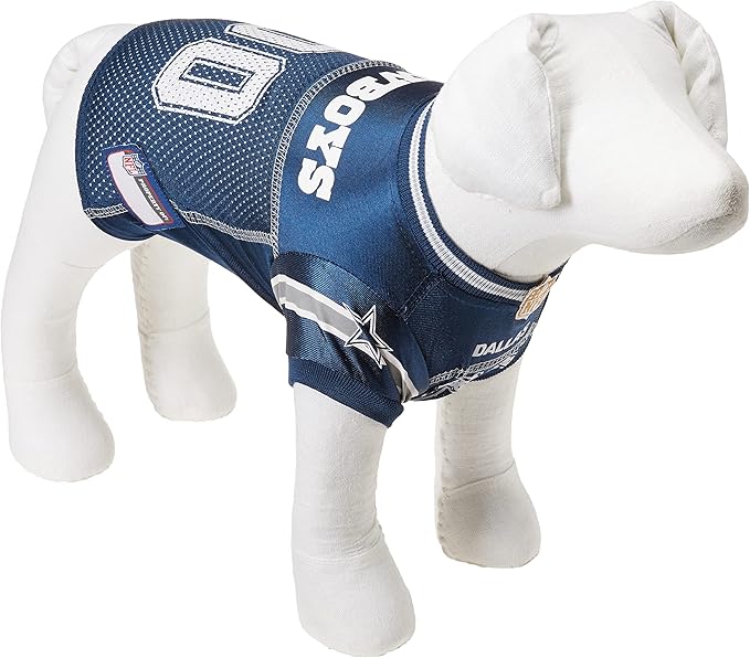 Pets First NFL Dallas Cowboys Dog Jersey, Size Small, Football Shirt Costume for Pet, Dog Sports T-Shirt, NFL Team Clothing for Cats, Licensed Pet Apparel Available in 7 Sizes and 32 Teams