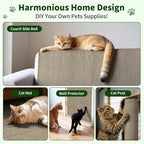 Natural Cork Cat Scratcher Mat, Self-Stick & Trimmable Furniture Protector for Couch, Door, Wall & Bed Corner, Claw-Friendly for Indoor Cats (Catnip Green, 39.4 x 11.8 Inch)