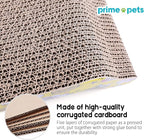 PrimePets Cat Scratcher Lounge 2-Pack, Reversible Wave Cat Scratch Pad for Scratching, Sleeping & Playing, Durable Corrugated Cardboard Cat Bed for Kittens & Small Cats, Includes Catnip