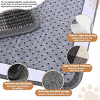 Cat Scratcher Mat, 23.6x15.7 Inch Natural Sisal Cat Scratch Pad, Horizontal Cat Scratching Pad Rug for Indoor Cats with Sticky Tapes, Protect Couch & Carpets（Black White）