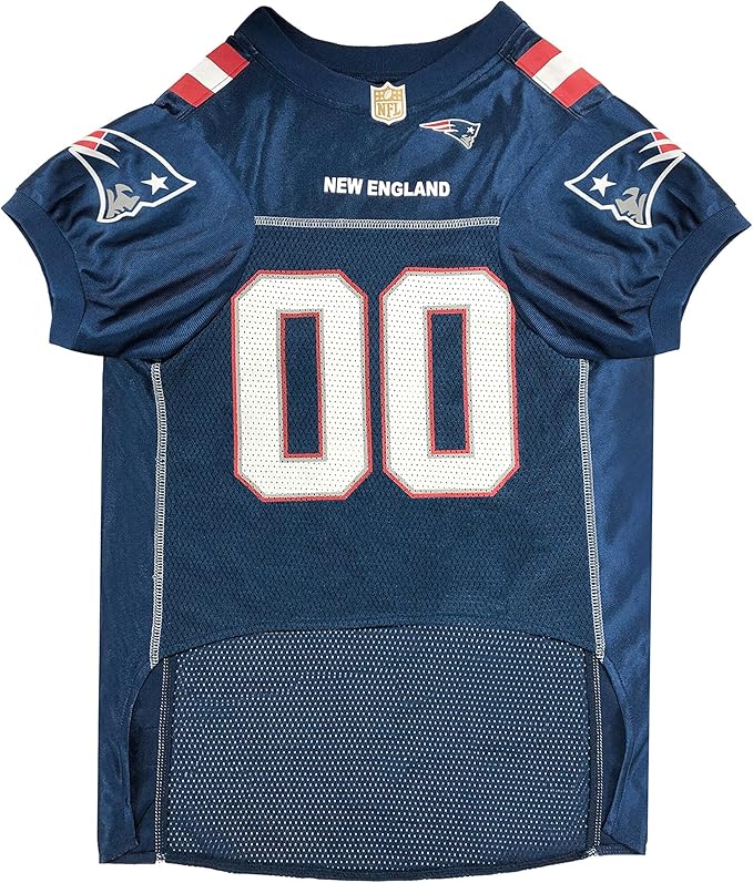 Pets First NFL New England Patriots Dog Jersey, Size XX-Large, Football Shirt Costume for Pet, Dog Sports T-Shirt, NFL Team Clothing for Cats, Licensed Pet Apparel Available in 7 Sizes and 32 Teams