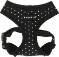 Puppia Dotty Dog Harness Over-the-Head No Pull No Choke Walking Training Adjustable for Small & Medium Dog, Small, Black