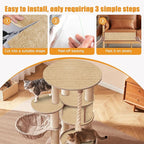 Cat Scratching mat Self-Adhesive, Trimmable Furniture Protector for Couch, Sofa, Wall & Cat Trees - Durable Scratch Pad with Nano Tape, DIY Climbing Carpet for Indoor Cats (Khaki, 23.6"x15.8")