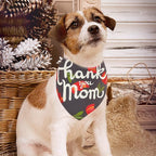 10PCS Mother's Day Dog Bandanas for Extra Large XL XXL Triangle Bibs Head Scarves for Boys Girls Grooming Accessories Costume