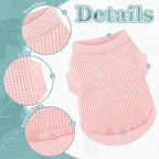 Cozy and Functional Dog Shirts for Small Puppies: Stretchable Blue Attire with Easy-On Design, Ideal for Chihuahuas and Yorkies - Enhance Comfort and Playfulness on Chill Days Small