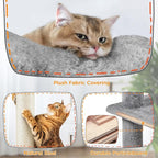 Yaheetech Tall Cat Tree, 80in Multi-Level Cat Tower with Scratching Posts, Double Caves, Perched Platforms and Dangling Balls, Pet Stand House for Kittens, Light Gray