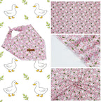 Elegant little tail Dog Bandana, Cute Goose 1PC Washable Dog Scarf Female or Male Square Bib Kerchief Scarf Adjustable Pet Bandana for Medium Large Dogs