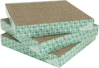 Kitty City Cat Scratcher Refill – 3-Pack Durable Corrugated Cardboard Scratch Pads with Catnip – Double-Sided for Longer Use, Cat Claw Maintenance & Furniture Protection - Size: 13.25" x 13.25"