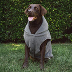 Tuff Pupper Fleece Dog Hoodie Sweater | Teddy Sherpa Outer & Soft Polar Fleece Lining | Adjustable Fit Winter Coat with Hood, Leash Hole, Ribbed Cuffs | for Small Medium Large XL XXL Dogs (Grey, XXL)