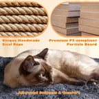 Yaheetech 62.5inches Cat Tree Cat Tower Cat Condo with Platform & Hammock, Scratching Posts for Kittens Pet Play House with Plush Perch for Indoor Activity Relaxing, Dark Gray