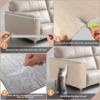 Cat Scratch Furniture Protector,Couch Protector from Cat Claws,Cat Couch Scratcher,Adhesive Cuttable Kitten Scratch for DIY Climbing,Suitable for Sofa,Wall,Door,Table Legs (Khaki, 39.3x15.7in)