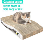 Cat Scratcher, Heavy Duty Scratch Pad, Durable Corrugated Cardboard Scratching Board for Indoor Cats, Double-Sided Usability, Recyclable, with Catnip