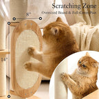 797Audio Modern Wood Cat Tree Tower, 49" Cat Tree with Sisal Scratching Posts, Capsule, Hammock and Scratch Pad for Indoor Cats, Solid Rubber Wooden Cat Tree, Multi-Level Tree for Large Adult Cat