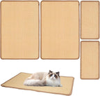 4 Pack Cat Scratcher Mat, Fabric Sisal Cat Scratching Pad for Indoor, Cats Scratching Rug Wall Scratchers with Adhesive Hook Loop Tape for Protect Couch and Carpets