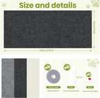 Cat Scratch Couch Furniture Protector, 78.7" x 15.8" Cat Scratcher Pad Deterrent from Cats Claws Scratching, DIY Sisal Carpet Cat Proof Couch Cover Replacement for Indoor Sofa, Wall, Door, Dark Grey