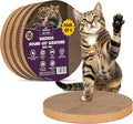Scratch and Spin Cat Scratcher Replacement Pads for Active Play, Natural Recycled Corrugated Cardboard, Supports Pet Behaviors, Relieves Stress - 4 Count