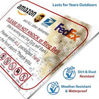Leave Package Sign - Do Not Knock or Ring Doorbell, Dog Will Bark, 6" x 9" No Rust & Waterproof PVC, Will Not Scratch Hang Sign by SPRYZZLE