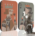 2 Pack Art Cat Scratcher, Wall-Mountable Cat Scratch Pad, Wall Cat Scratcher 16.7x11x1 Inch Cat Scratching Board for Indoor Cats Toy(Poker)