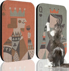 2 Pack Art Cat Scratcher, Wall-Mountable Cat Scratch Pad, Wall Cat Scratcher 16.7x11x1 Inch Cat Scratching Board for Indoor Cats Toy(Poker)