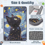 2Pcs Sisal Cat Scratching Pad, Durable & Shedding-Resistant Starry & Sunset Art Print Wall Scratcher Mat for Indoor Cat (24 * 16in)