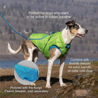 Kurgo Dog Jacket, Reversible Winter Jacket for Dogs, Pet Coat for Hiking, Water Resistant, Reflective, Lightweight, Wear with Harness, Athletic, Loft Jacket (Liberty Floral, XS)
