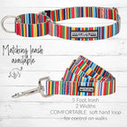 Lucky Love Dog Martingale Dog Collar - Adjustable, No-Slip, Durable, & Soft Webbing Collar for Male and Female Dogs Ideal for Training & Walking - Hippie, Large