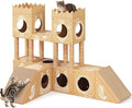 DIY Cardboard Cat House, Multi-Level Cat Tree Tower with Scratching Posts, Scratching Board, Tunnel & Playhouse for Kittens & Adult Cats, Recyclable 61″ × 36.6″ × 40.2″, Kraft Brown