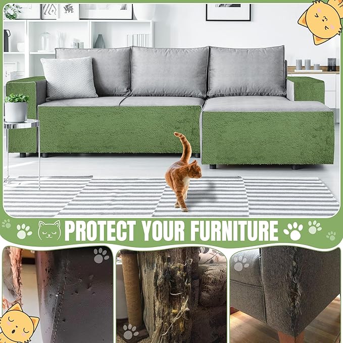 ROYALAY Cat Scratching Post Carpet Covered 78.7”x15.8”,Trimmable Self-Adhesive Mat Cat Scratcher, Furniture Protector Cat Tree Shelves Replacement Parts for Shelf Shelves Steps Couch DIY Protector