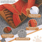 Sisal Cat Scratcher Mat, Cat Wall Scratcher for Indoor Cats, 23.6x15.7 Inch Cat Scratch Pad with Hook & Loop, Wall Mounted Cat Scratching Post to Protect Couch and Carpet（Grace Cat）