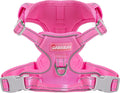 BARKBAY Dog Harness No Pull Mesh for Medium Dogs - Adjustable, Reflective, Comfortable, No Choke, Heavy-Duty - Perfect for Outdoor Training, Walking, and Hiking - Strong & Durable - M & Pink Mesh