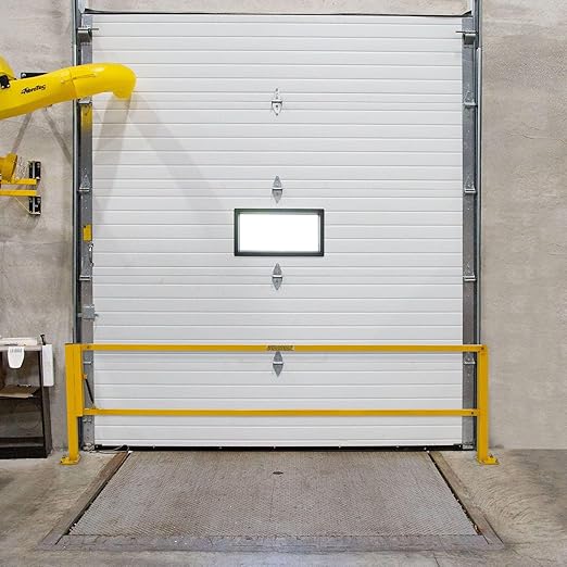 8' Dock Door Gate, OSHA-Compliant Safety Barrier, Loading Bay Fall Hazard Protection, Openings Up to 98" W, Counterbalanced, Indoor Use, Guardian
