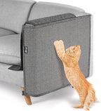 NATUYA Cat Scratch Furniture Couch Protector - Large Sisal Cat Scratching Pad Sofa Corner Arm Shield, Cat Scratcher for Sofa (All Gray, Left)