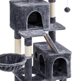 Topeakmart 71.5in Cat Tree Large Cat Tower for Indoor Cats, Multi-Level Cat Furniture w/Condos, Perches, Basket, Hammock and Scratching Posts, Cat Kitten Pet Play House