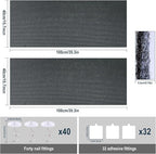 Cat Scratch Mat for Couch, Wall & Cat Tree - 78.7" Trimmable Self-Adhesive Cat Scratcher, Cat Scratch Furniture Protector, Felt Alternative to Sisal, DIY Cat Tower Replacement, 2 Pack (Dark Gray)