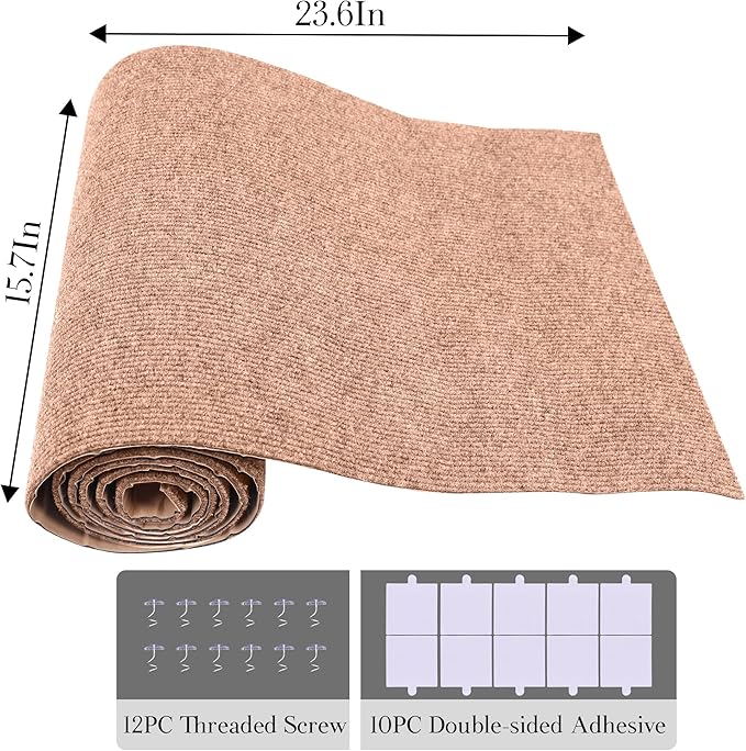 2 Pack Cat Scratch Furniture Protector Trimmable DIY Climbing Scratching for Indoor Couch Protector from Cat Claws, Walls and Tower Replacement (Beige, 15.7'' x 23.6'')