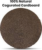 Scratch and Spin Cat Scratcher Replacement Pads for Active Play, Natural Recycled Corrugated Cardboard, Supports Pet Behaviors, Relieves Stress - 3 Count