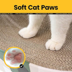 Cat Scratcher Cardboard,2 in 1 Oval Cat Scratch Pad Bowl for Indoor Kitty Grinding Claw,Round Kittens Scratching Board Corrugated Lounge Pet Beds&Furniture Protector for Couch&Carpets&Sofas