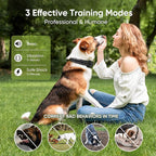 Dog Shock Collar 2 Dogs (5-120Lbs) - 4500FT Dog Training Collar with 3 Training Modes, Security Lock,Reflective Nylon Colar，IP67 Waterproof＆Rechargeable e-Collar with Remote for All Breeds, Sizes