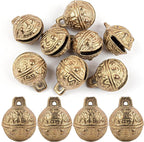 AUEAR, 8 Pieces Vintage Brass Bells 34mm Mini Jingle Bell for DIY Wind Chimes Home Decor