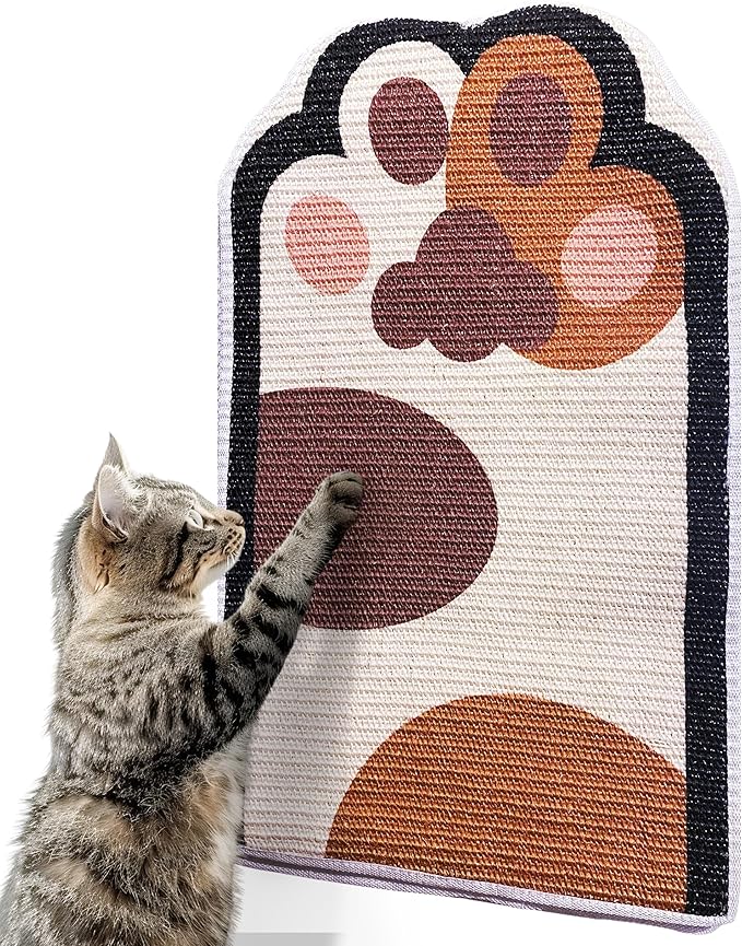 Lukamoo® Cat Scratching Pad, Wall Mounted Scratcher for Indoor Cats (Medium (24'' x 16'')) (Calico)